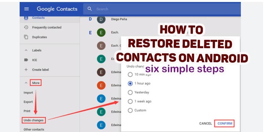 How to Restore Deleted Contacts on Android